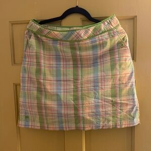 Plaid Green and Pink Lilly Pulitzer white label sz 6 Women's Skort